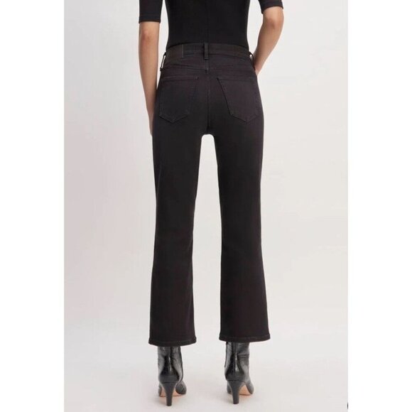 NWT Everlane Women's Black Kick Flare Denim Jeans Pant Organic Cotton MSRP $128 - Picture 4 of 15